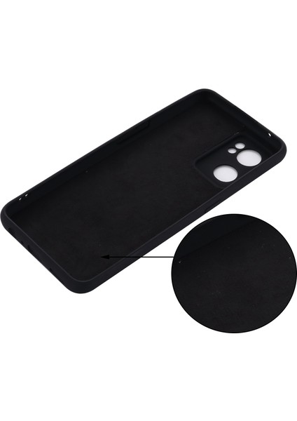 Oppo Reno7 5g (Global)/find X5 Lite Yumuşak Sıvı Silikon Kılıf Çizilmez Mikrofiber Astarlı Kamera Koruyucu Kılıf Kayışlı-Siyah (Yurt Dışından) fiyatları