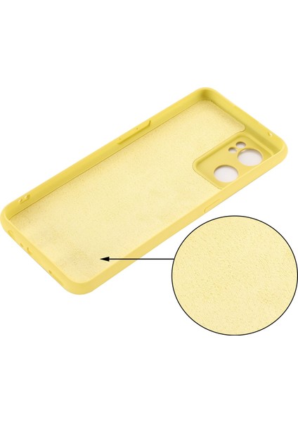 Oppo Reno7 5g (Global)/find X5 Lite Yumuşak Sıvı Silikon Kılıf Çizilmez Mikrofiber Astarlı Kamera Koruyucu Kılıf Kayışlı-Sarı (Yurt Dışından) fiyatları