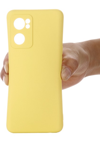 Oppo Reno7 5g (Global)/find X5 Lite Yumuşak Sıvı Silikon Kılıf Çizilmez Mikrofiber Astarlı Kamera Koruyucu Kılıf Kayışlı-Sarı (Yurt Dışından) fırsatları