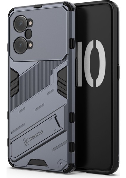 Oppo K10 Pro 5g Için Pc+Tpu Kılıf Düşmeye Karşı Destekli Koruyucu Kılıf Çift Katmanlı Cep Telefonu Kabuğu-Koyu Mavi (Yurt Dışından)