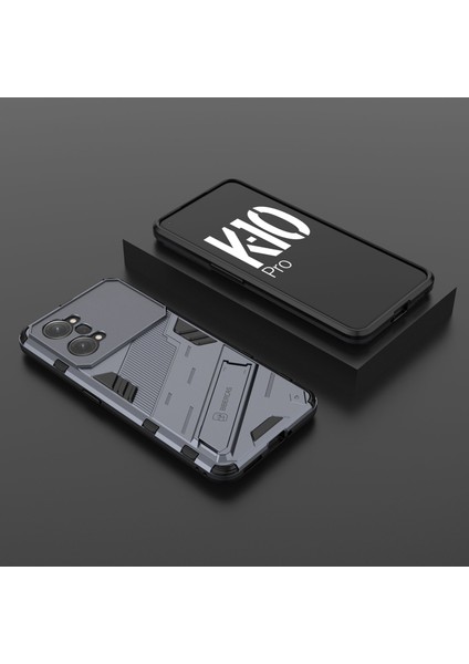 Oppo K10 Pro 5g Için Pc+Tpu Kılıf Düşmeye Karşı Destekli Koruyucu Kılıf Çift Katmanlı Cep Telefonu Kabuğu-Koyu Mavi (Yurt Dışından) indirimleri