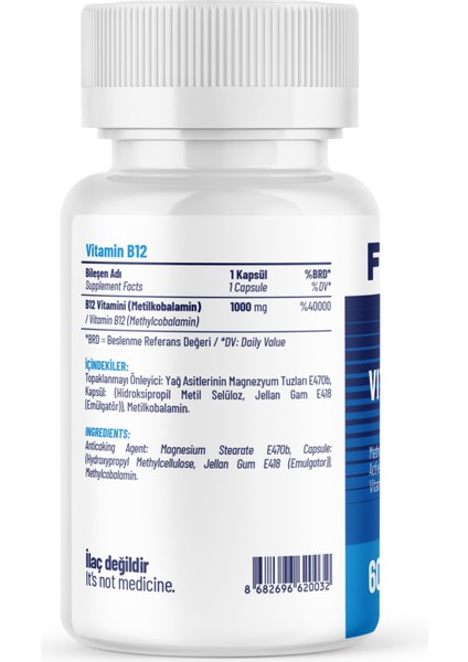 VİTAMİN B12 - 60 KAPSÜL fiyatları