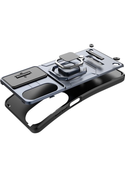 Oppo A60 4g Kılıf Camshield Kickstand Pc+Tpu Telefon Kılıfı-Siyah (Yurt Dışından) modelleri