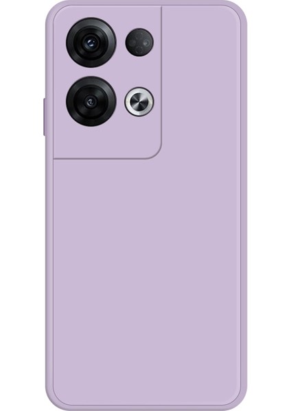 Oppo Reno8 Pro 5g (Küresel Sürüm) Ka Yumuşak Tpu Düşmeye Dayanıklı Kılıf Düz Kenarlı Telefon Arka Kapağı Mikrofiber Astarlı-Mor (Yurt Dışından)