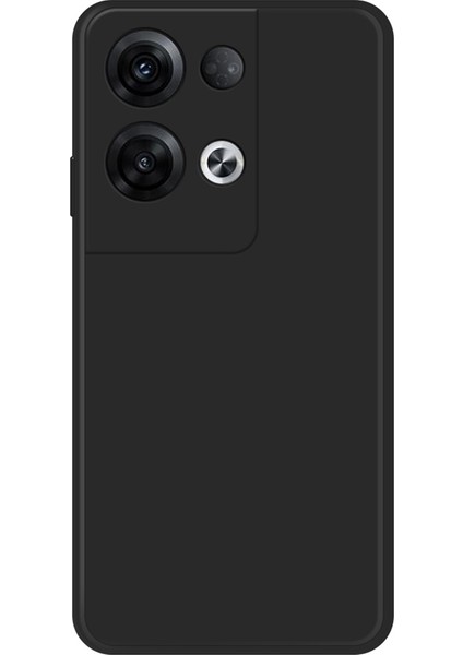 Oppo Reno8 Pro 5g (Küresel Sürüm) Ka Yumuşak Tpu Düşmeye Dayanıklı Kılıf Düz Kenarlı Telefon Arka Kapağı Mikrofiber Astarlı-Siyah (Yurt Dışından)