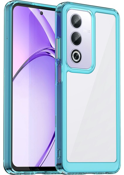 Oppo A80 5g/a3 Pro(Global)5g Kılıf Tpu+Akrilik Koruyucu Şeffaf Telefon Kılıfı-Şeffaf Mavi (Yurt Dışından)