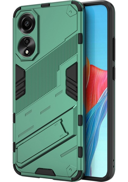Oppo A78 4g Kılıf Pc+Tpu Kickstand Düşmeye Dayanıklı Telefon Kılıfı-Yeşil (Yurt Dışından)