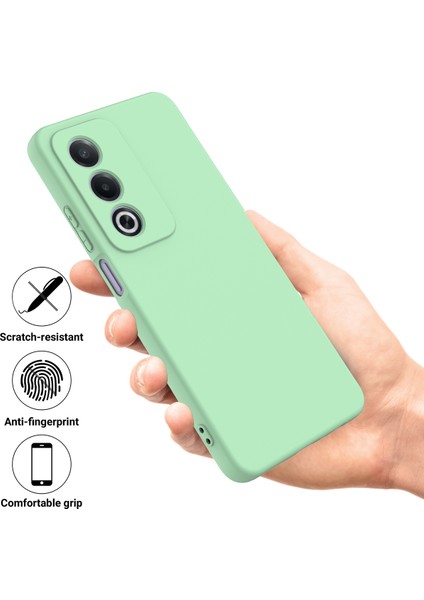 Oppo A80 5g Kılıf Sıvı Silikon Çizilmez Telefon Kılıfı El Kayışı Ile-Yeşil (Yurt Dışından) fiyatları