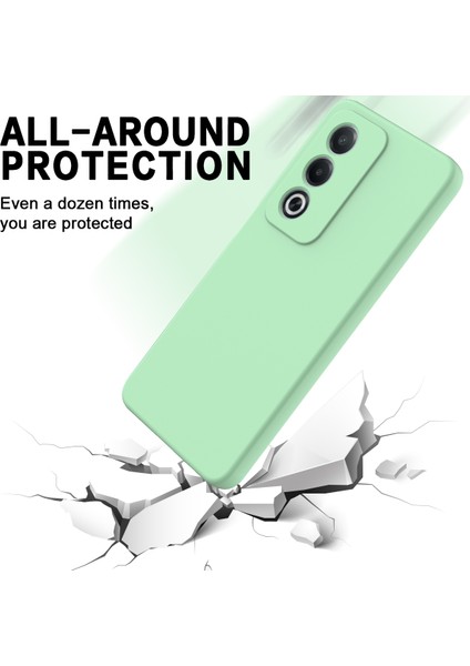 Oppo A80 5g Kılıf Sıvı Silikon Çizilmez Telefon Kılıfı El Kayışı Ile-Yeşil (Yurt Dışından) fırsatları