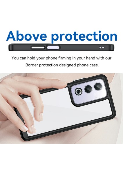 Oppo A80 5g/a3 Pro(Global)5g Kılıf Tpu+Akrilik Koruyucu Şeffaf Telefon Kılıfı-Siyah (Yurt Dışından) fırsatları