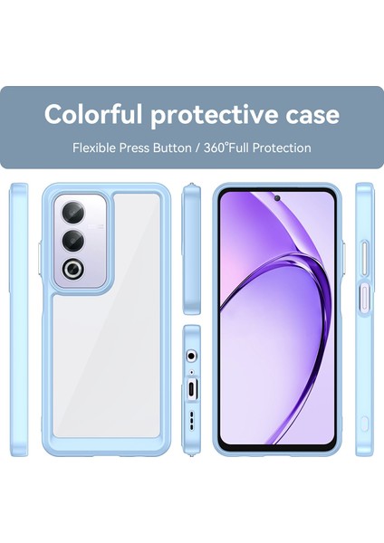 Oppo A80 5g/a3 Pro(Global)5g Kılıf Tpu+Akrilik Koruyucu Şeffaf Telefon Kılıfı-Mavi (Yurt Dışından) fiyatları