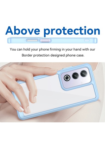 Oppo A80 5g/a3 Pro(Global)5g Kılıf Tpu+Akrilik Koruyucu Şeffaf Telefon Kılıfı-Mavi (Yurt Dışından) fırsatları
