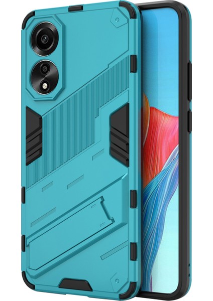 Oppo A78 4g Kılıf Pc+Tpu Kickstand Düşmeye Dayanıklı Telefon Kılıfı-Bebek Mavisi (Yurt Dışından)