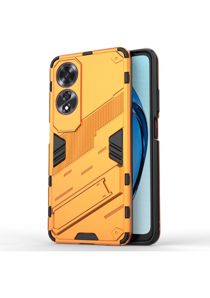 Oppo A60 4g Kılıf Dahili Kickstand Pc + Tpu Darbeye Dayanıklı Telefon Kılıfı-Turuncu (Yurt Dışından)