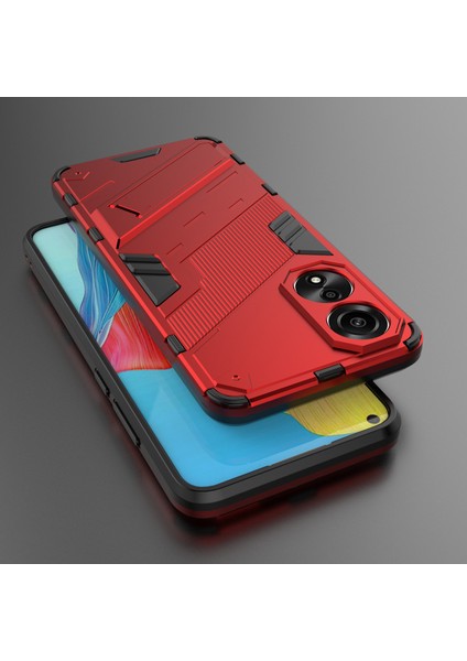 Oppo A78 4g Kılıf Pc+Tpu Kickstand Düşmeye Dayanıklı Telefon Kılıfı-Kırmızı (Yurt Dışından) fırsatları