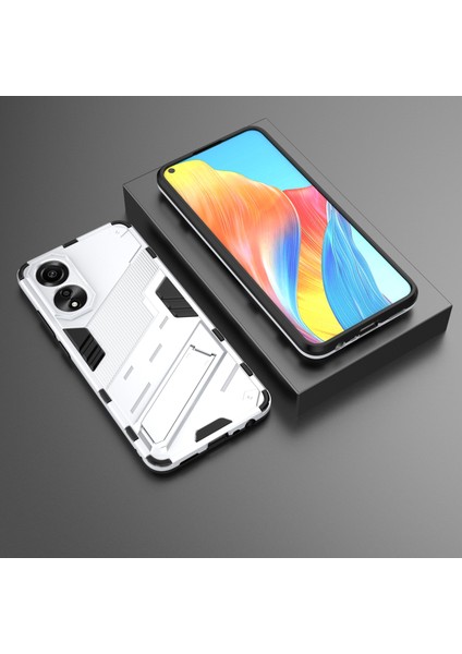 Oppo A78 4g Kılıf Pc+Tpu Kickstand Düşmeye Dayanıklı Telefon Kılıfı-Beyaz (Yurt Dışından) fırsatları