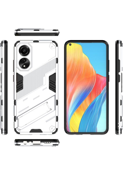 Oppo A78 4g Kılıf Pc+Tpu Kickstand Düşmeye Dayanıklı Telefon Kılıfı-Beyaz (Yurt Dışından) indirimleri