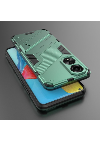 Oppo A78 4g Kılıf Pc+Tpu Kickstand Düşmeye Dayanıklı Telefon Kılıfı-Yeşil (Yurt Dışından) fırsatları