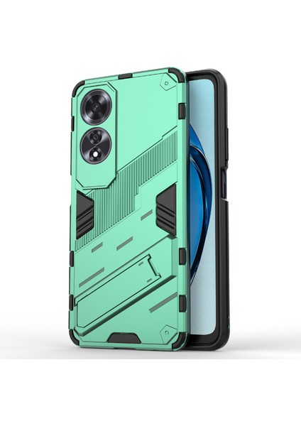 Oppo A60 4g Kılıf Dahili Kickstand Pc + Tpu Darbeye Dayanıklı Telefon Kılıfı-Yeşil (Yurt Dışından)
