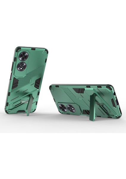 Oppo A60 4g Kılıf Dahili Kickstand Pc + Tpu Darbeye Dayanıklı Telefon Kılıfı-Yeşil (Yurt Dışından) modelleri