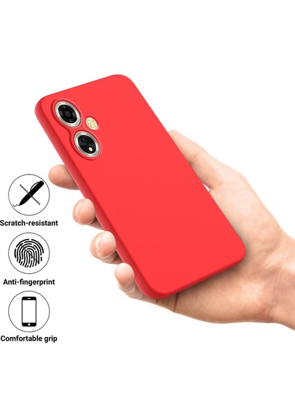 Oppo A59 5G/A2M 5g Cep Telefonu Kılıfı Yumuşak Astarlı Sıvı Silikon Düşmeye Lı Kapak-Kırmızı (Yurt Dışından) fırsatları