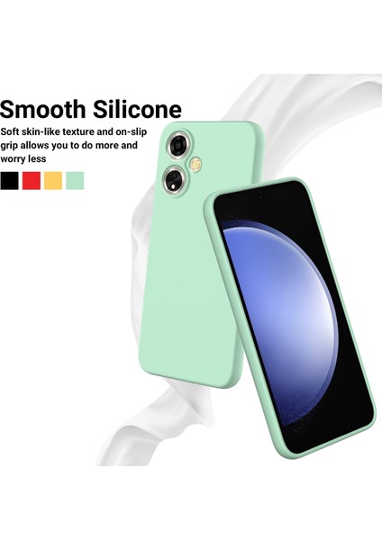 Oppo A59 5G/A2M 5g Cep Telefonu Kılıfı Yumuşak Astarlı Sıvı Silikon Düşmeye Lı Kapak-Yeşil (Yurt Dışından) modelleri
