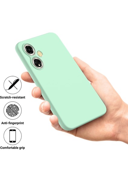 Oppo A59 5G/A2M 5g Cep Telefonu Kılıfı Yumuşak Astarlı Sıvı Silikon Düşmeye Lı Kapak-Yeşil (Yurt Dışından) fırsatları