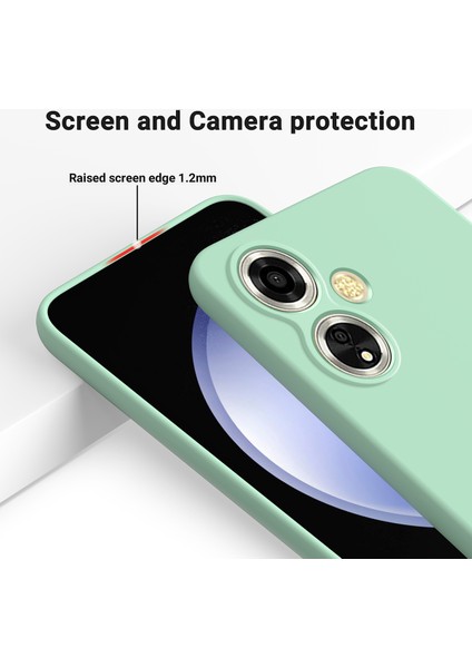 Oppo A59 5G/A2M 5g Cep Telefonu Kılıfı Yumuşak Astarlı Sıvı Silikon Düşmeye Lı Kapak-Yeşil (Yurt Dışından) indirimleri