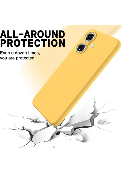 Oppo A59 5G/A2M 5g Cep Telefonu Kılıfı Yumuşak Astarlı Sıvı Silikon Düşmeye Lı Kapak-Sarı (Yurt Dışından) fiyatları
