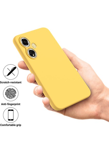 Oppo A59 5G/A2M 5g Cep Telefonu Kılıfı Yumuşak Astarlı Sıvı Silikon Düşmeye Lı Kapak-Sarı (Yurt Dışından) fırsatları