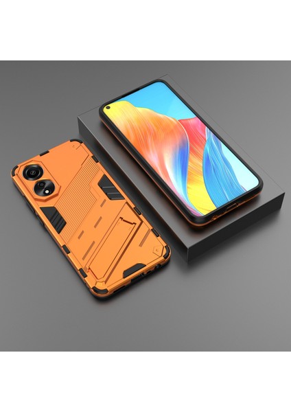 Oppo A78 4g Kılıf Pc+Tpu Kickstand Düşmeye Dayanıklı Telefon Kılıfı-Turuncu (Yurt Dışından) indirimleri