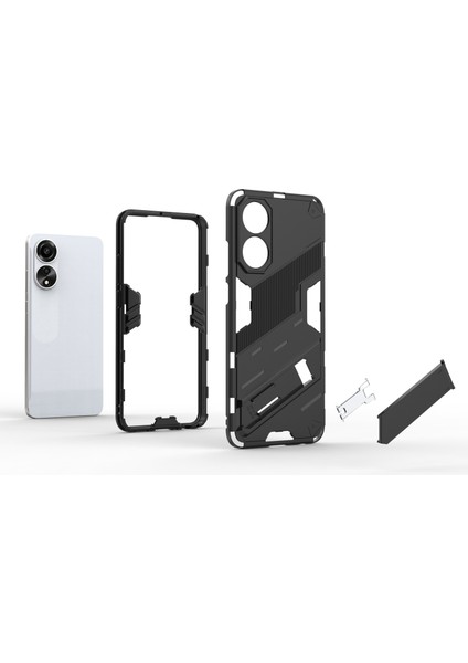 Oppo A78 4g Kılıf Pc+Tpu Kickstand Düşmeye Dayanıklı Telefon Kılıfı-Gri (Yurt Dışından) fiyatları