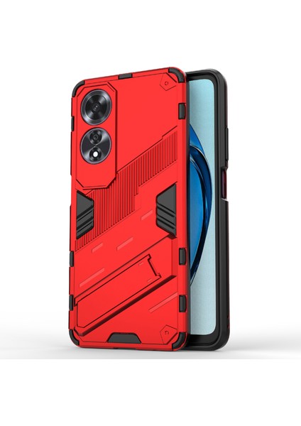 Oppo A60 4g Kılıf Dahili Kickstand Pc + Tpu Darbeye Dayanıklı Telefon Kılıfı-Kırmızı (Yurt Dışından)