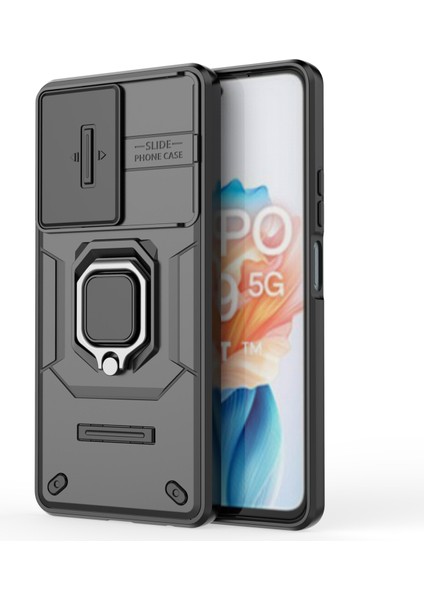 Oppo A79 5g/a2 5g Kılıf Kamera Koruma Pc+Tpu Telefon Kılıfı Halka Destekli-Siyah (Yurt Dışından) fiyatları