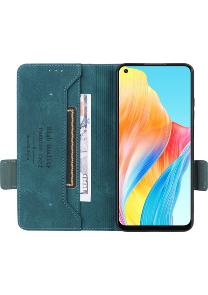Oppo A78 4g Donanım Dekoru Düşmeye Karşı Telefon Kılıfı Pu Deri Cüzdan Standı Kapağı-Mavi (Yurt Dışından) fiyatları