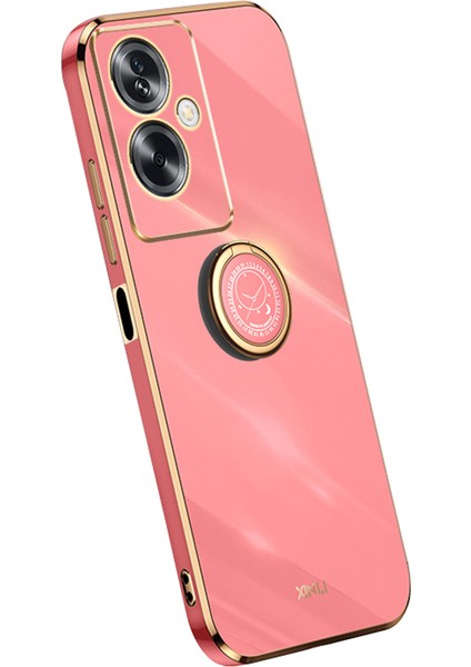 Xınlı Oppo A2 5G/A79 5g Yumuşak Tpu Kılıf Galvanik Teknoloji Kickstand Kapak-Kırmızı (Yurt Dışından)