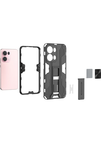 Oppo RENO13 Pro 5g Kılıf Pc+Tpu Darbeye Dayanıklı Telefon Kılıfı Kickstand Ile-Mavi (Yurt Dışından) fiyatları