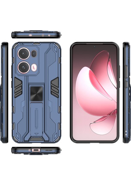 Oppo RENO13 Pro 5g Kılıf Pc+Tpu Darbeye Dayanıklı Telefon Kılıfı Kickstand Ile-Mavi (Yurt Dışından) fırsatları