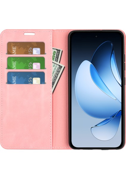 Oppo RENO13 Pro 5g Kılıf Cilt Dokunmatik Deri Cüzdan Telefon Kılıfı-Pembe (Yurt Dışından) modelleri