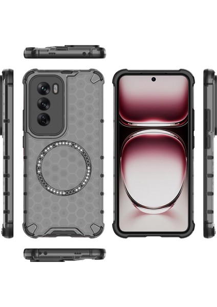 Oppo RENO12 Pro 5g (Küresel) Manyetik Kılıf Petek Doku Çift Katmanlı Tpu+Pc Telefon Kılıfı-Gri (Yurt Dışından) indirimleri