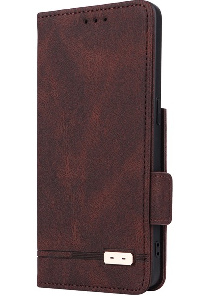 Donanım Dekor Telefon Kılıfı Oppo Reno8 Pro 5g (Küresel Sürüm), Çift Manyetik Tokalı Pu Deri Cüzdan Görüntüleme Standı Telefon Kılıfı-Kahve (Yurt Dışından) indirimleri