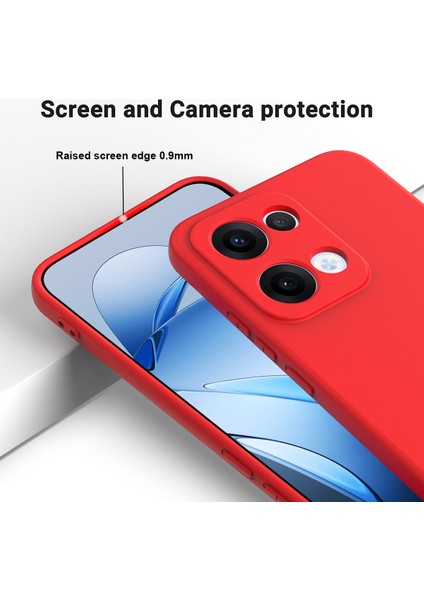 Oppo RENO13 5g (Küresel) Sıvı Silikon Kılıf Telefon Arka Kapağı El Kayışı Ile-Kırmızı (Yurt Dışından) fırsatları