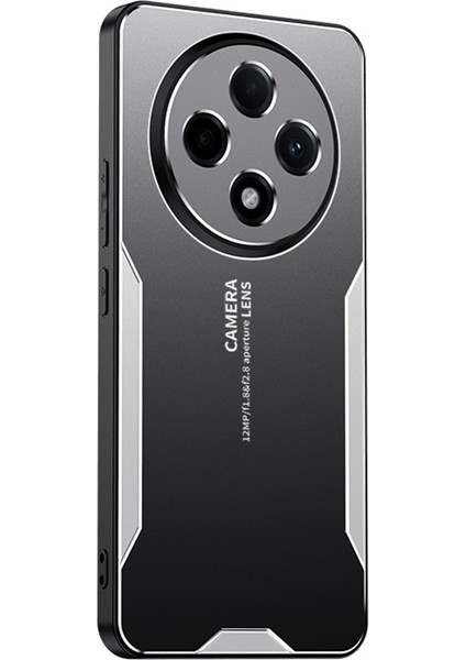 Oppo RENO12 F 4g Telefon Kılıfı Alüminyum Alaşımlı Tpu Pc Arka Kapak-Gümüş (Yurt Dışından)