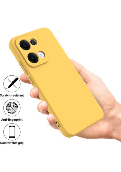 Oppo RENO13 5g (Global) Sıvı Silikon Kılıf Telefon Arka Kapağı El Kayışı Ile-Sarı (Yurt Dışından) fiyatları
