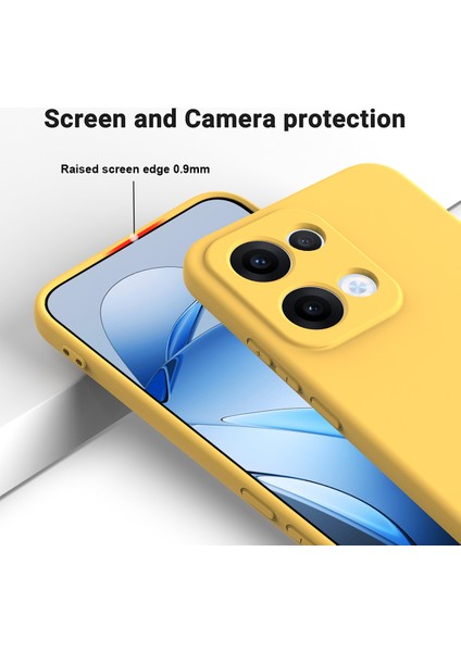 Oppo RENO13 5g (Global) Sıvı Silikon Kılıf Telefon Arka Kapağı El Kayışı Ile-Sarı (Yurt Dışından) fırsatları