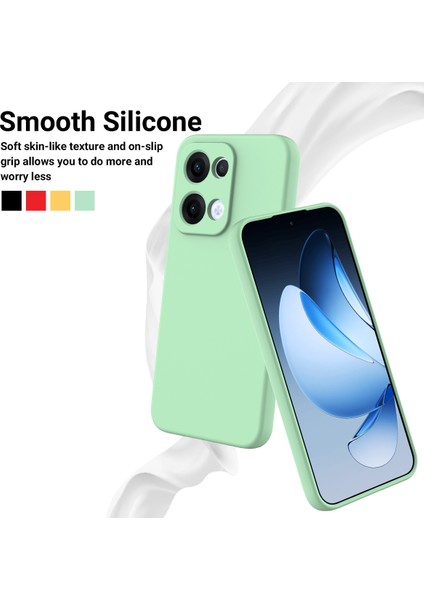 Oppo RENO13 5g (Global) Sıvı Silikon Kılıf Telefon Arka Kapağı El Kayışı Ile-Yeşil (Yurt Dışından) modelleri