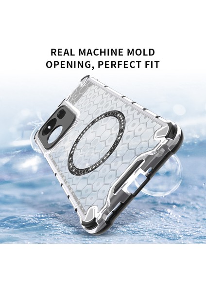 Oppo RENO13 F 5g Kılıfı Magsafe Honeycomb Tasarım Tpu+Pc Telefon Kılıfı-Mavi ile Uyumlu (Yurt Dışından) indirimleri