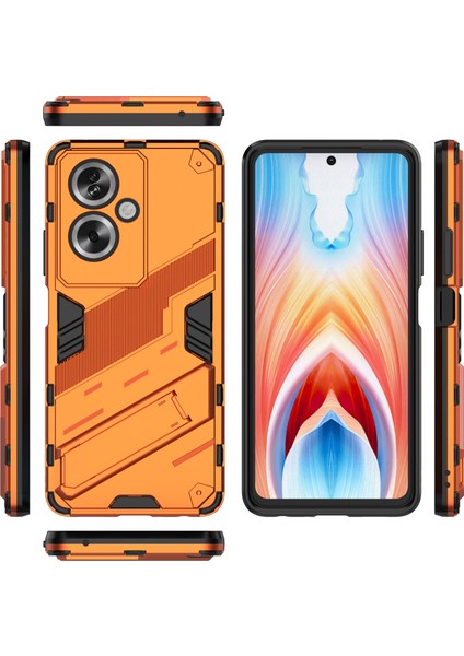 Oppo A79 5g/a2 5g Telefon Kılıfı Çizilmeye Dayanıklı Pc+Tpu Kickstand Kılıfı-Turuncu (Yurt Dışından) indirimleri