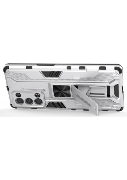 Kickstand Tasarım Sert Pc Arka + Yumuşak Tpu Tampon Tampon Düşmeye Dayanıklı Koruyucu Kılıf Oppo Reno6 Pro + 5g-Gümüş (Yurt Dışından) fiyatları