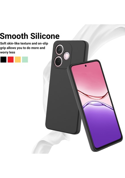 Oppo A5 Pro 4g(Global)/5g(Global)/a5 Energy 5g(China) Sıvı Silikon Kılıf Telefon Arka Kapağı El Kayışı Ile-Siyah (Yurt Dışından) modelleri